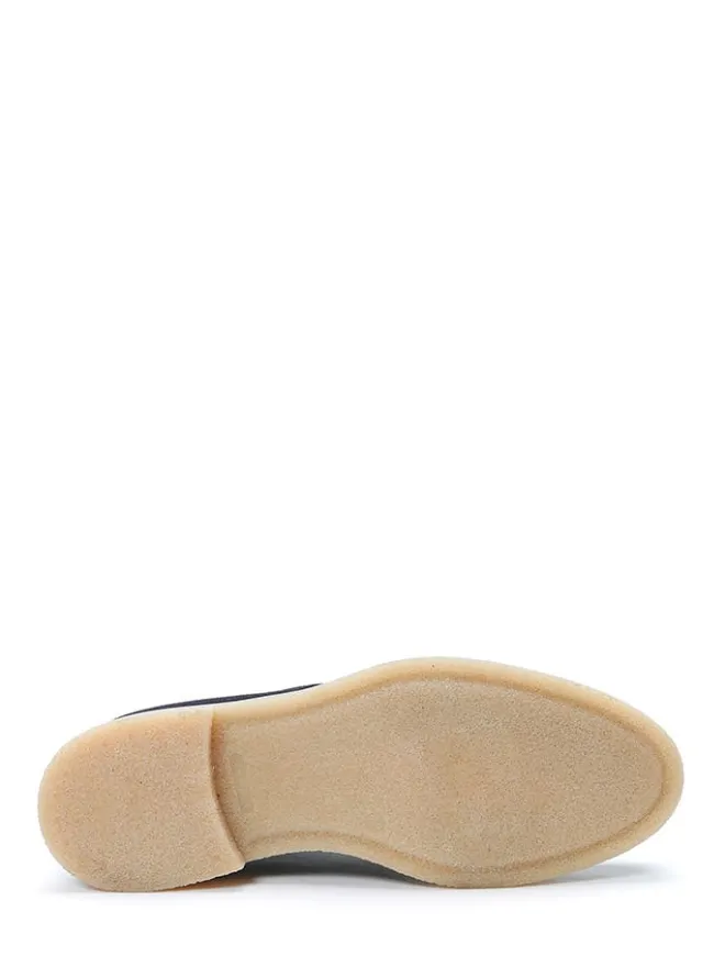 Leder-Schnürschuhe in Dunkelblau>Frank Daniel New