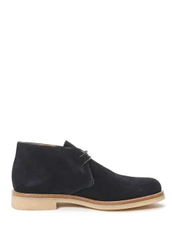 Leder-Schnürschuhe in Dunkelblau><noscript><img width=