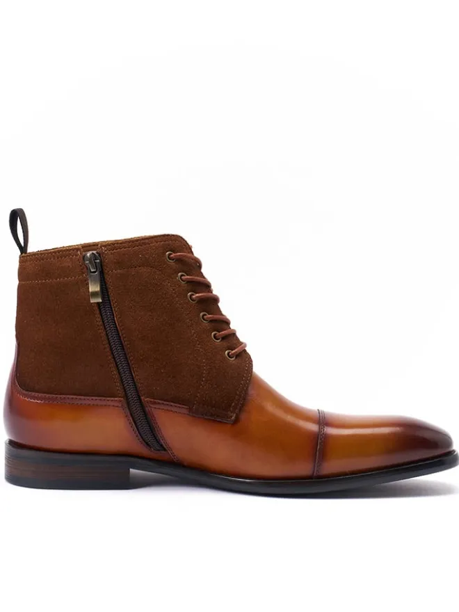 Leder-Schnürschuhe in Grau>British Passport Online
