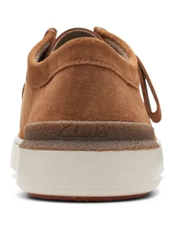 Leder-Schnürschuhe in Hellbraun><noscript><img width=