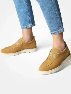 Paul Green Schnürschuhe^Leder-Schnürschuhe in Hellbraun