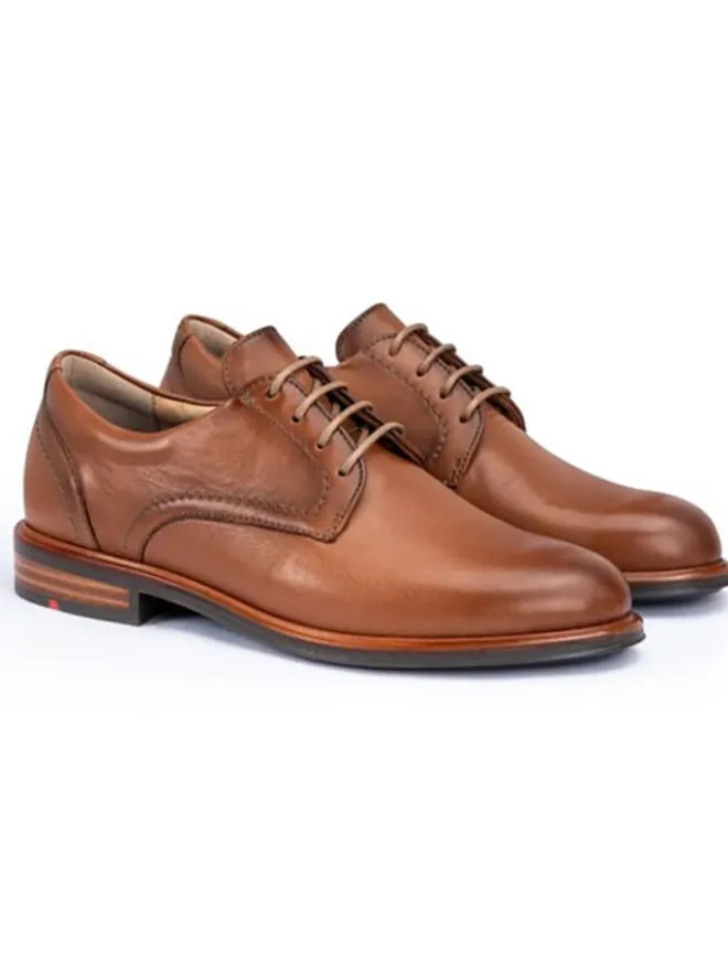 Leder-Schnürschuhe in Hellbraun>LLOYD New