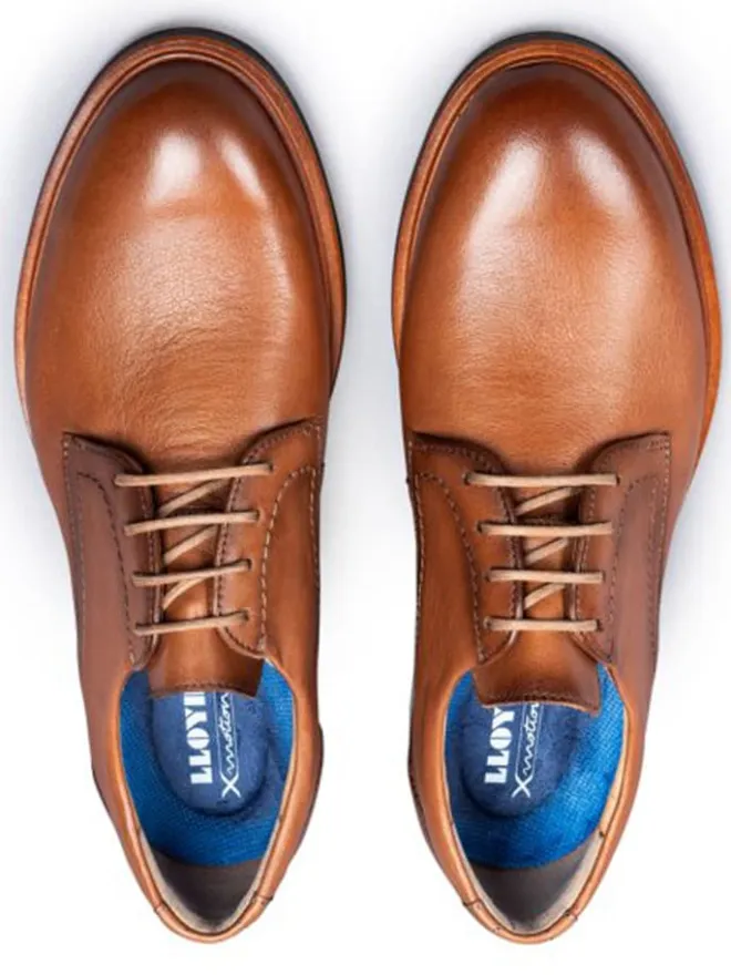 Leder-Schnürschuhe in Hellbraun>LLOYD New