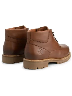 Leder-Schnürschuhe in Hellbraun><noscript><img width=