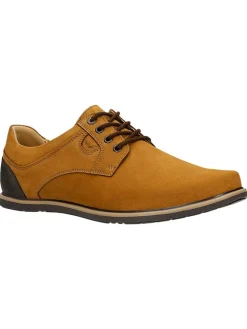 Wojas Schnürschuhe^Leder-Schnürschuhe in Hellbraun