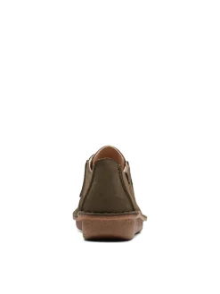 Clarks Schnürschuhe^Leder-Schnürschuhe in Oliv