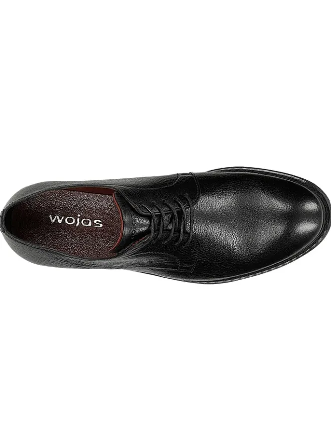 Wojas Schnürschuhe^Leder-Schnürschuhe in Schwarz