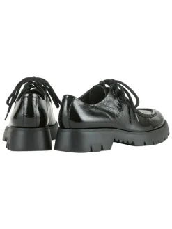 Leder-Schnürschuhe in Schwarz><noscript><img width=