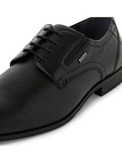 Leder-Schnürschuhe in Schwarz><noscript><img width=