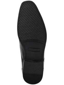 Leder-Schnürschuhe in Schwarz><noscript><img width=
