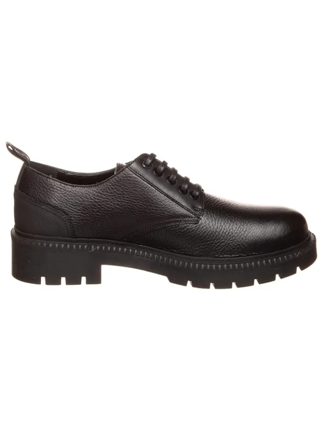 Calvin Klein Schnürschuhe^Leder-Schnürschuhe in Schwarz