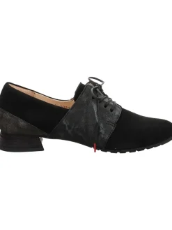 Leder-Schnürschuhe in Schwarz><noscript><img width=