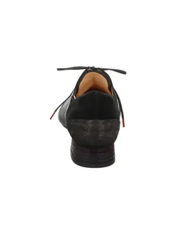 Leder-Schnürschuhe in Schwarz><noscript><img width=