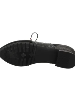 Leder-Schnürschuhe in Schwarz><noscript><img width=