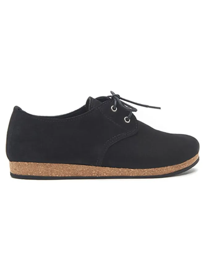 Leder-Schnürschuhe in Schwarz>Comfortfusse Sale
