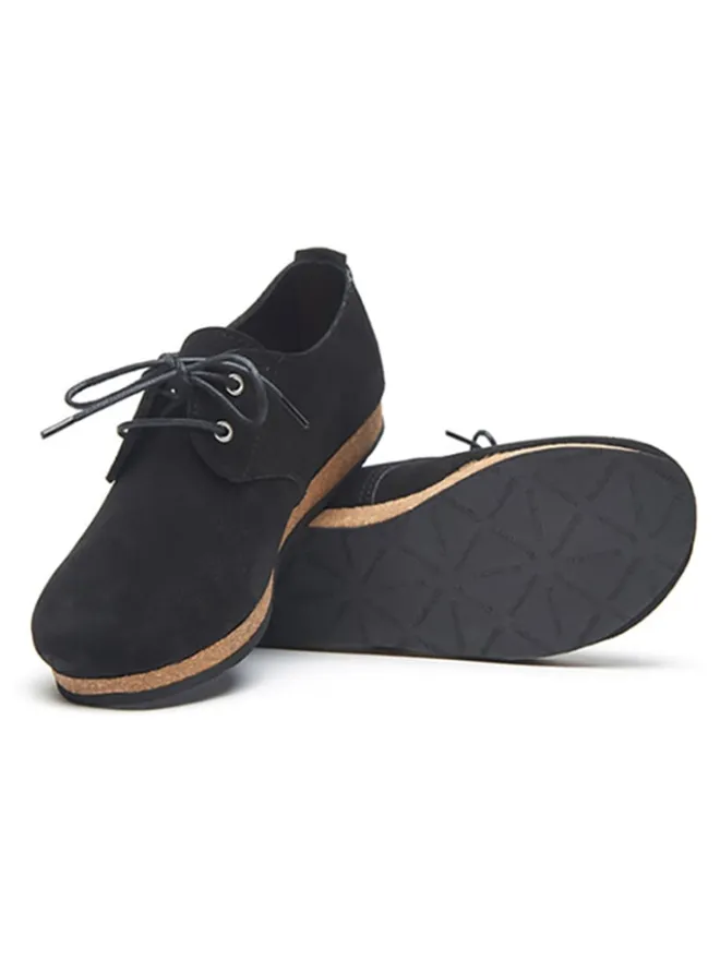 Leder-Schnürschuhe in Schwarz>Comfortfusse Sale