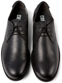 Leder-Schnürschuhe in Schwarz><noscript><img width=