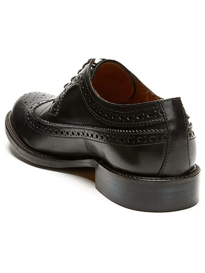 Leder-Schnürschuhe in Schwarz>British Passport Outlet
