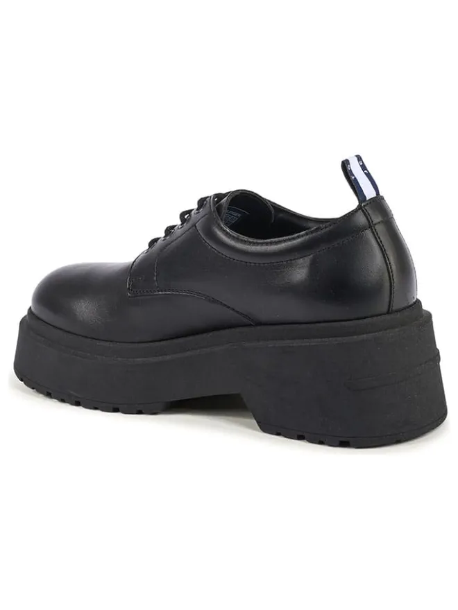Leder-Schnürschuhe in Schwarz>Tommy Hilfiger Shoes