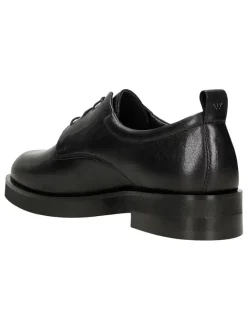 Leder-Schnürschuhe in Schwarz><noscript><img width=