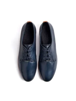 Leder-Schnürschuhe in Schwarz><noscript><img width=