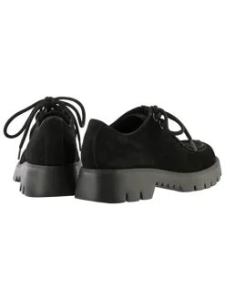 Leder-Schnürschuhe in Schwarz><noscript><img width=