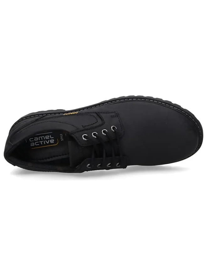 Leder-Schnürschuhe in Schwarz>Camel Active Online