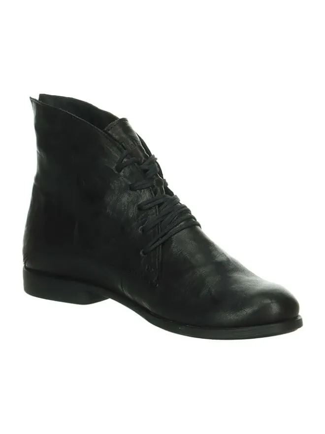 Think! Schnürschuhe^Leder-Schnürschuhe in Schwarz