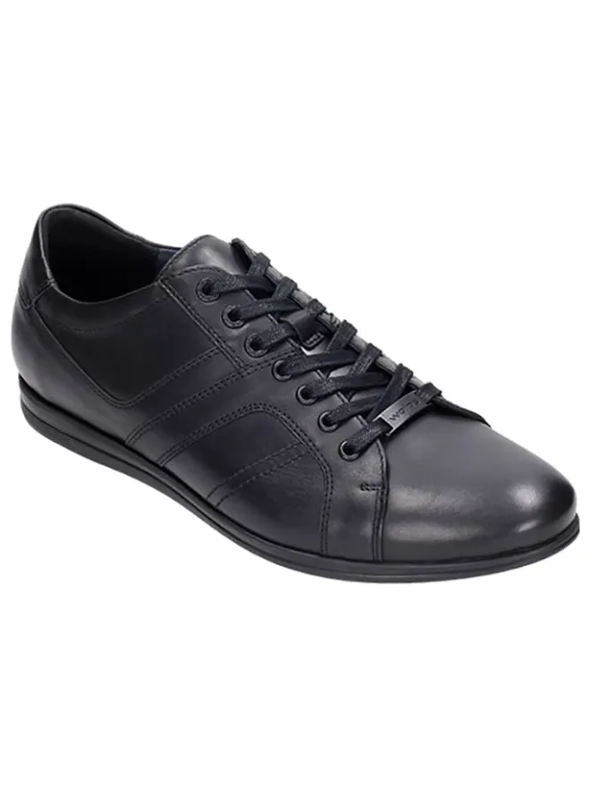 Wojas Schnürschuhe^Leder-Schnürschuhe in Schwarz