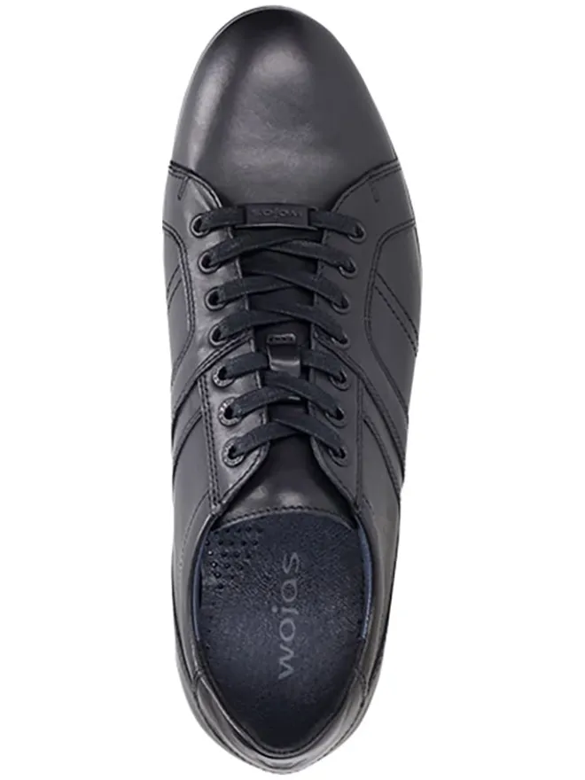 Wojas Schnürschuhe^Leder-Schnürschuhe in Schwarz