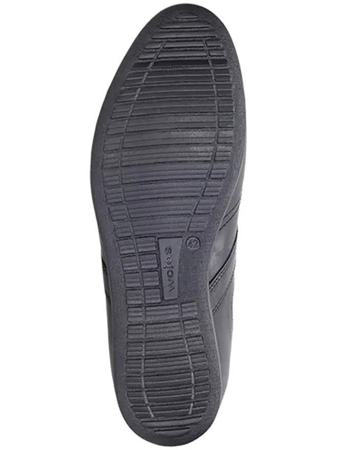 Wojas Schnürschuhe^Leder-Schnürschuhe in Schwarz