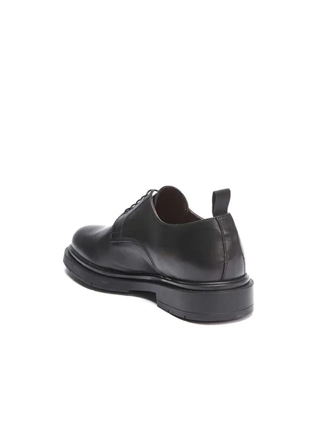 Leder-Schnürschuhe in Schwarz>Frank Daniel New