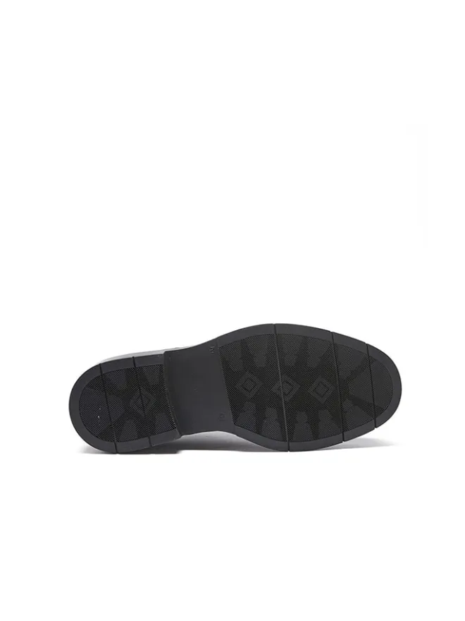 Leder-Schnürschuhe in Schwarz>Frank Daniel New