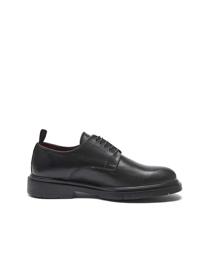 Leder-Schnürschuhe in Schwarz>Frank Daniel New