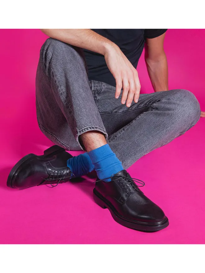 Leder-Schnürschuhe in Schwarz>Frank Daniel New