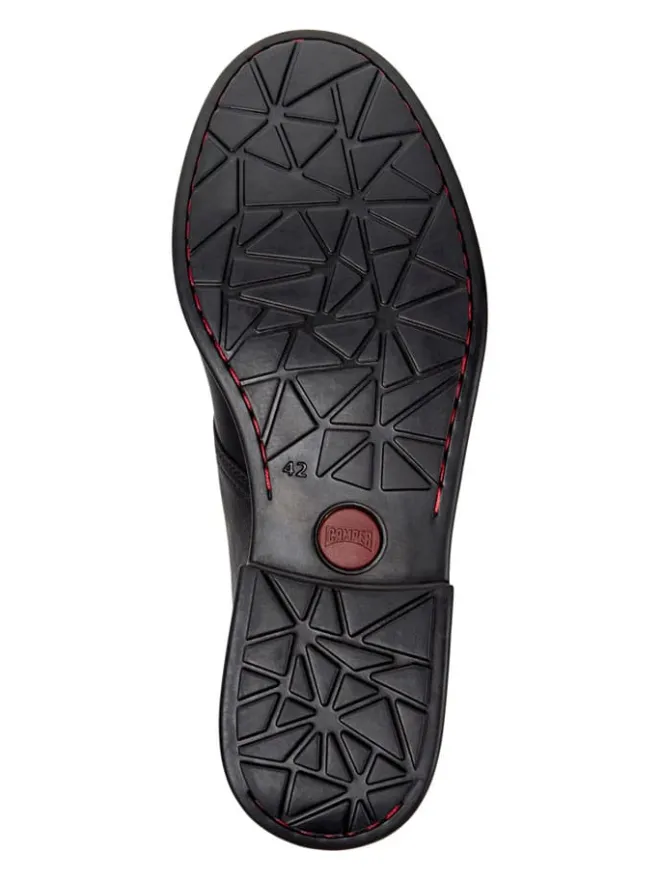 Leder-Schnürschuhe in Schwarz>Camper Sale