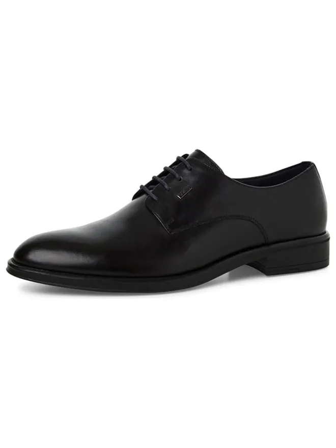 s.Oliver Schnürschuhe^Leder-Schnürschuhe in Schwarz