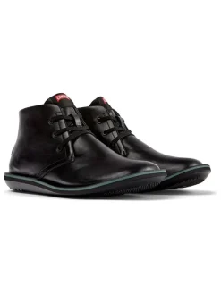 Leder-Schnürschuhe in Schwarz>Camper Outlet