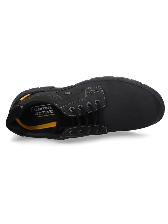 Camel Active Schnürschuhe^Leder-Schnürschuhe in Schwarz