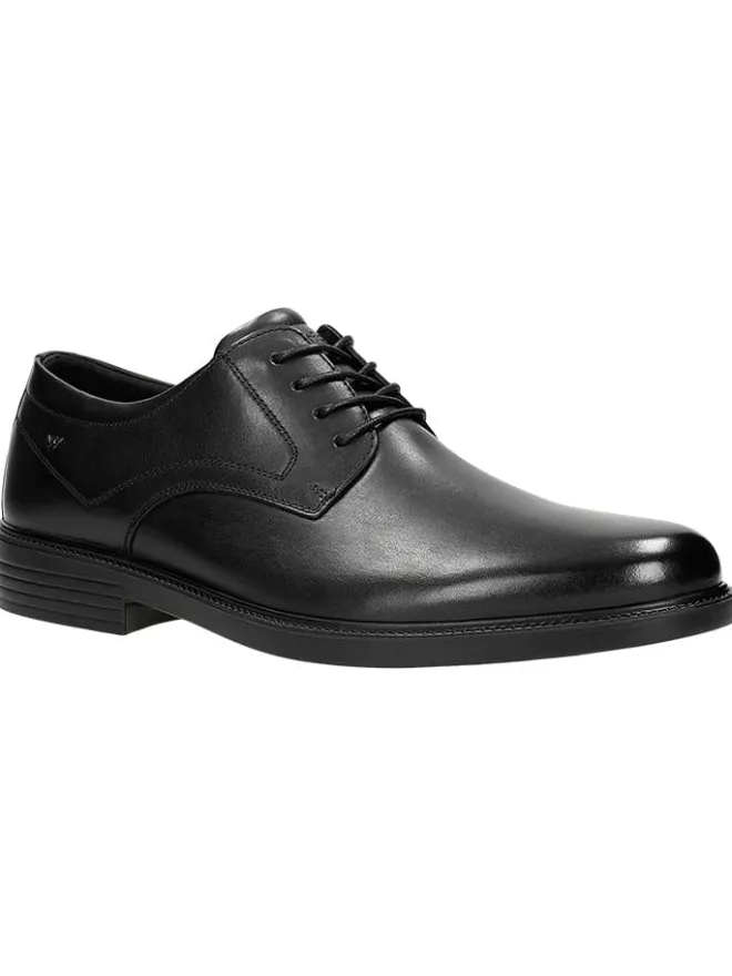 Wojas Schnürschuhe^Leder-Schnürschuhe in Schwarz