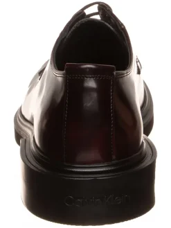 Calvin Klein Schnürschuhe^Leder-Schnürschuhe in Schwarz