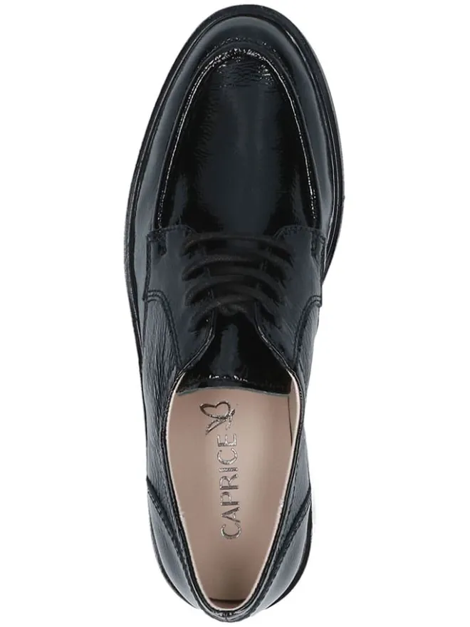 Caprice Schnürschuhe^Leder-Schnürschuhe in Schwarz