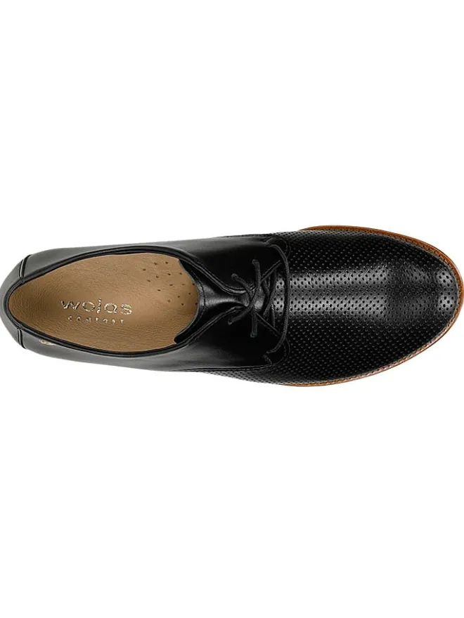 Wojas Schnürschuhe^Leder-Schnürschuhe in Schwarz