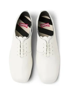 Camper Schnürschuhe^Leder-Schnürschuhe in Weiß