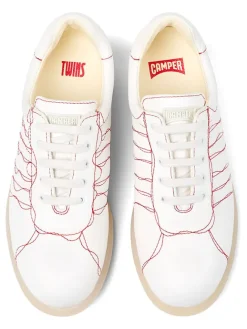 Camper Schnürschuhe^Leder-Schnürschuhe in Weiß