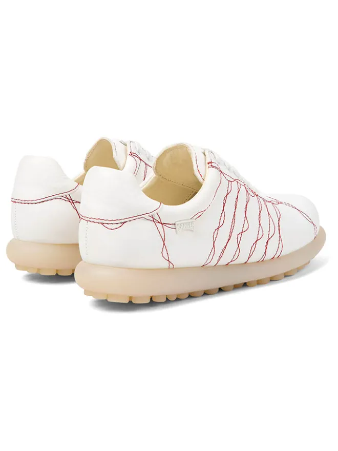Camper Schnürschuhe^Leder-Schnürschuhe in Weiß