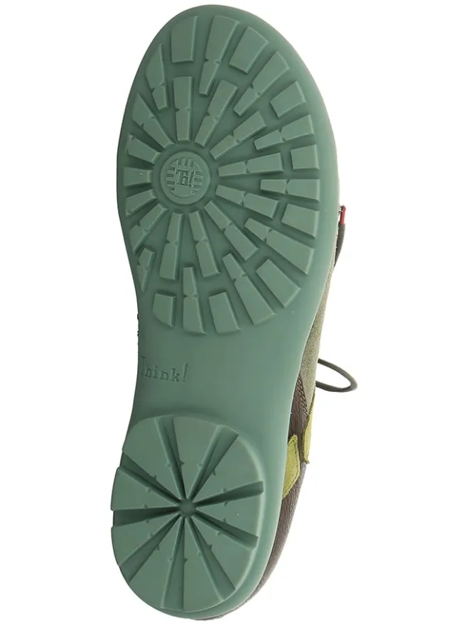 Think! Schnürschuhe^Leder-Schnürschuhe "Kong" in Khaki