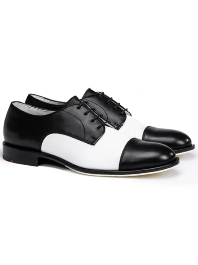 Leder-Schnürschuhe "Liston" in Schwarz/ Weiß>LLOYD Hot