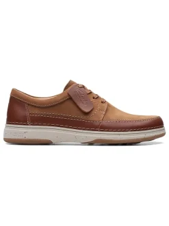 Clarks Schnürschuhe^Leder-Schnürschuhe ''Nature 5 Lo'' in Hellbraun