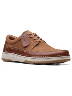 Clarks Schnürschuhe^Leder-Schnürschuhe ''Nature 5 Lo'' in Hellbraun